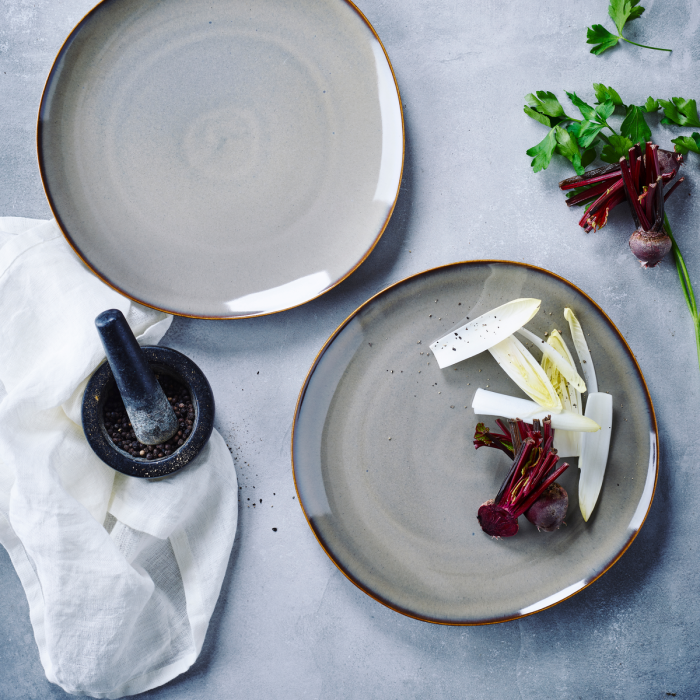 Dinner plate Quartz grey