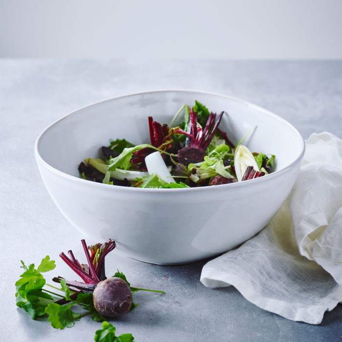 Serving bowl cotton white