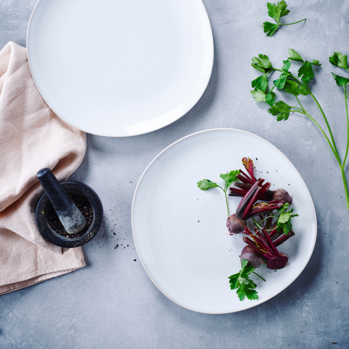 Dinner plate cotton white